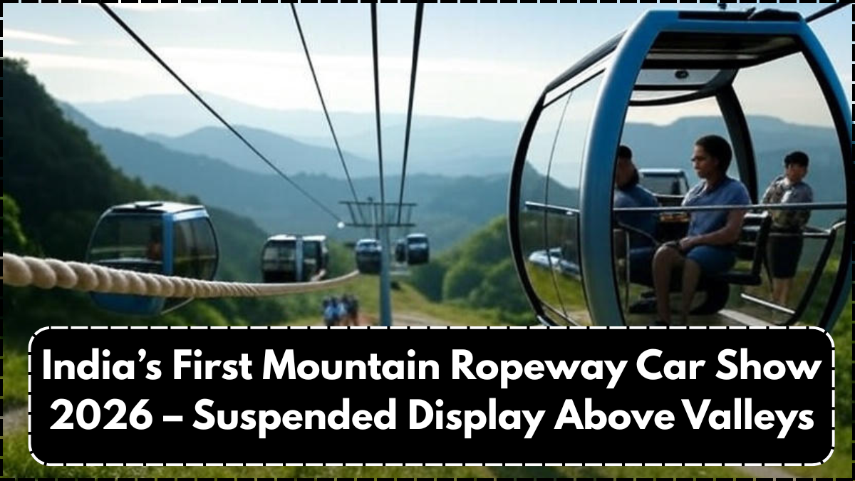 India’s First Mountain Ropeway Car Show 2026 – Suspended Display Above Valleys